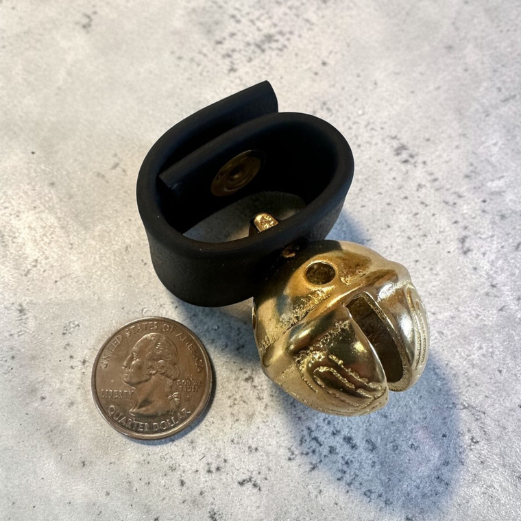 Dog Collar Bell - #2 Black Loop with Snap