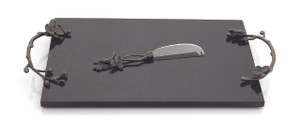 MICHAEL ARAM BLACK ORCHID CHEESE BOARD W/ KNIFE