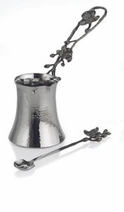 MICHAEL ARAM BLACK ORCHID COFFEE POT & SPOON