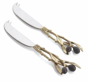 MICHAEL ARAM OLIVE BRANCH GOLD CHEESE KNIFE SET