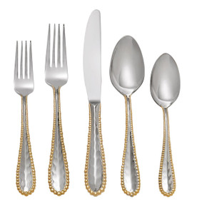 MICHAEL ARAM MOLTEN GOLD 5PC FLATWARE