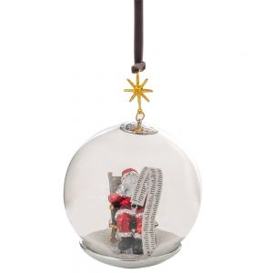 SANTA SNOW GLOBE ORNAMEN