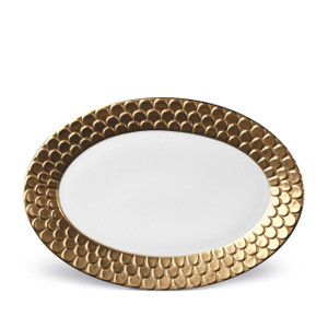 L'OBJET AEGEAN OVAL PLATTER GOLD