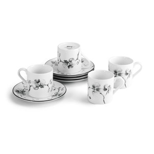 Black Orchid Demitasse Set