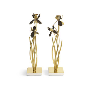 Black Iris Candleholders
