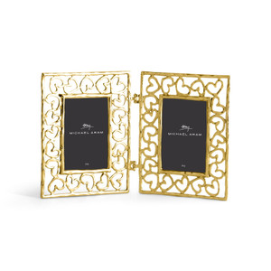 Heart Hinged Frame 2x3 - Gold