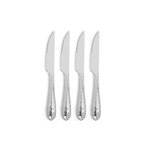 Molten Steak Knife Set - Silver