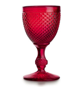 BICOS VERMELHO SET WITH 4 WATER GOBLETS RED