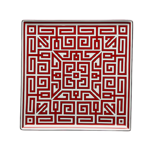 SQUARE PLATE SCARLATTO