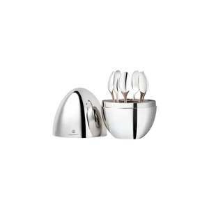 MOOD COFFEE Silver-Plated 6-Piece Espresso Spoon Set