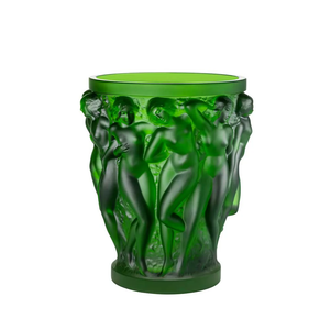 BACCHANTES VASE GREEN AMAZON CRYSTAL