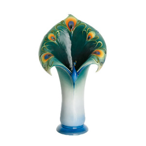 FRANZ PEACOCK SPLENDOR VASE