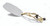 MICHAEL ARAM OLIVE BRANCH GOLD CASSEROLE SERVER