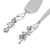 White Orchid Wedding Cake Knife & Server Set