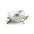 Butterfly Ginkgo Glass Nut Dish w/ Spoon