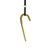 TWIST CANDY GOLD CANE ORNAMENT 