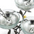 Pomegranate Triple Bowl Set w/ Spoons
