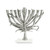 Palm Small Menorah - Nickel