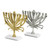 Palm Small Menorah - Nickel