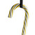Twist Candy Cane Ornament Gold Stripe
