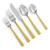 Palm 5-Piece Flatware Set - Gold