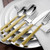 Twist 5-Piece Flatware Set - Gold