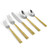 Twist 5-Piece Flatware Set - Gold