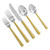 Twist 5-Piece Flatware Set - Gold