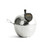 Apple Honey Pot w/ Spoon Nickelplate - Silver