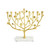Botanical Leaf Menorah - Gold
