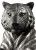 Tiger Figurine. Silver Lustre and Black