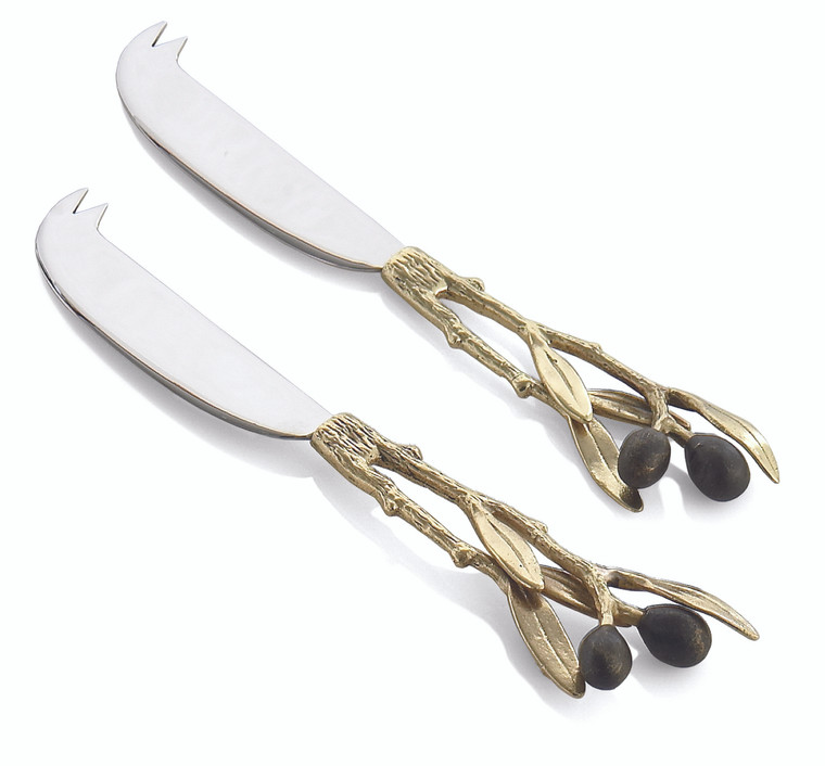 MICHAEL ARAM OLIVE BRANCH GOLD CHEESE KNIFE SET