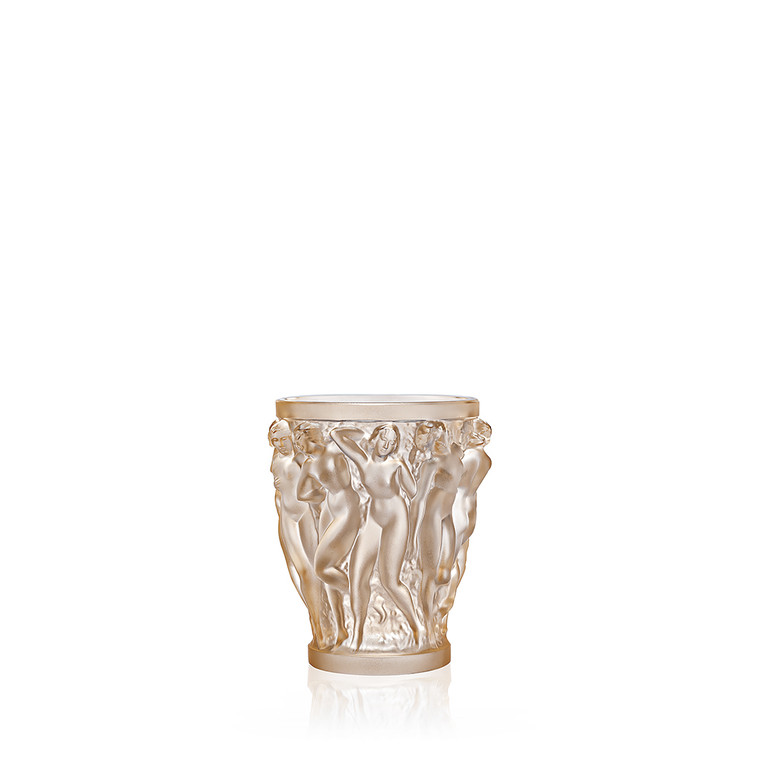 LALIQUE BACCHANTES VASE SMALL GOLD