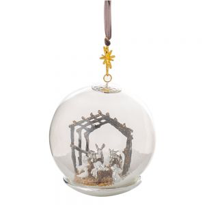 MANGER SNOW GLOBE ORNAMEN