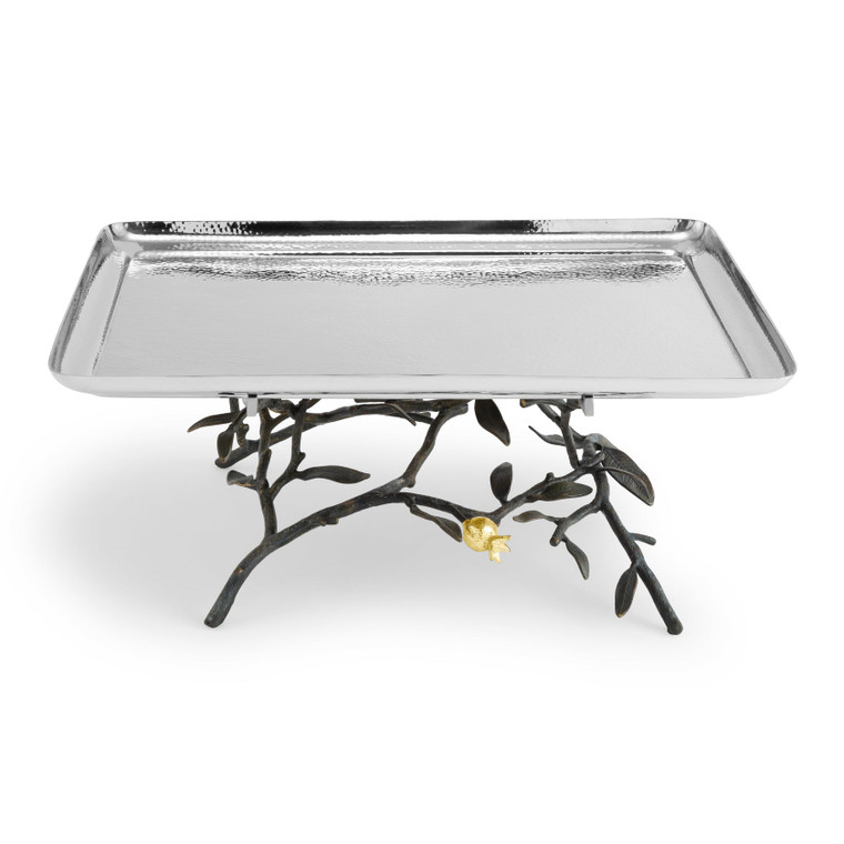 Pomegranate Large Footed Centerpiece Tray