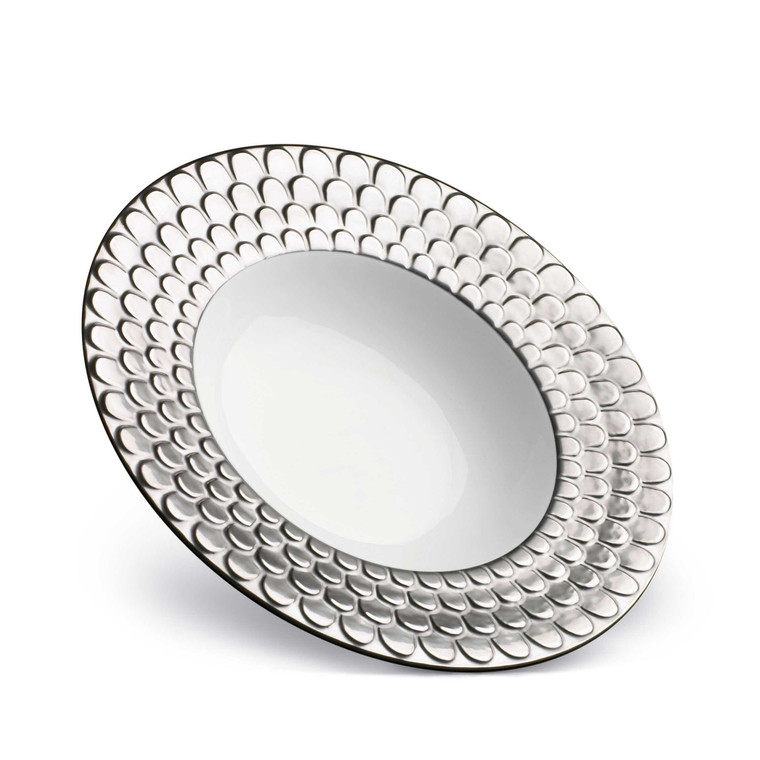 L'OBJET AEGEAN SOUP PLATE PLATINUM