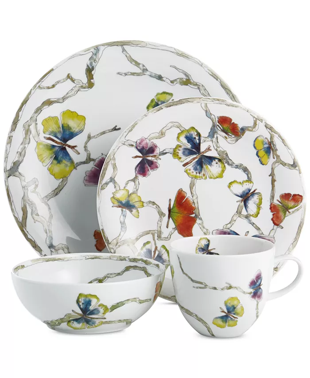 Butterfly Ginkgo Dinnerware - 4 Piece Setting