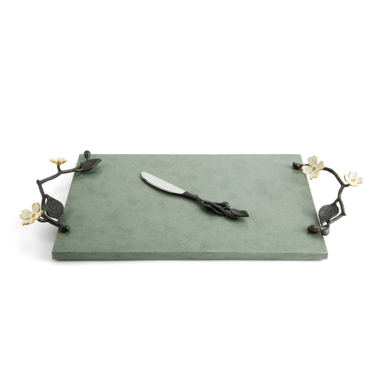 Dogwood Cheese Board w/ Knife - Indian Limestone