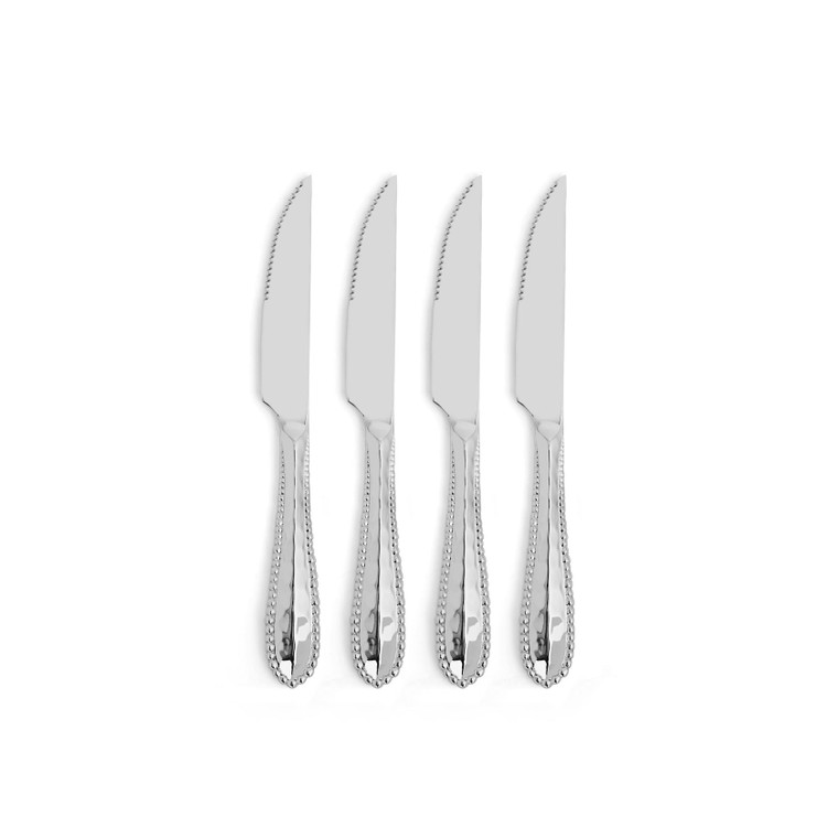 Molten Steak Knife Set - Silver