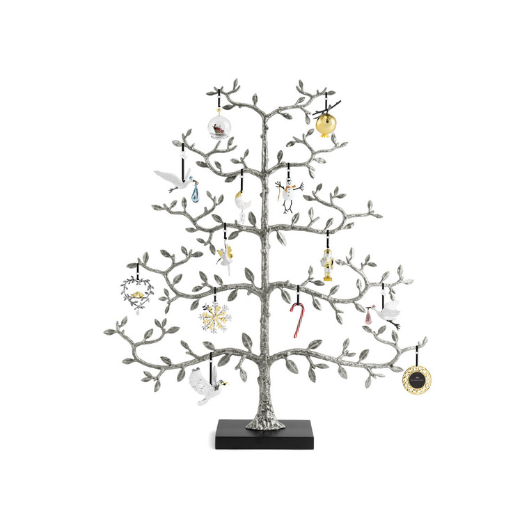 Espalier Christmas Ornament Tree Silver - Small