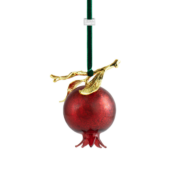 Pomegranate Glass Ornament Red