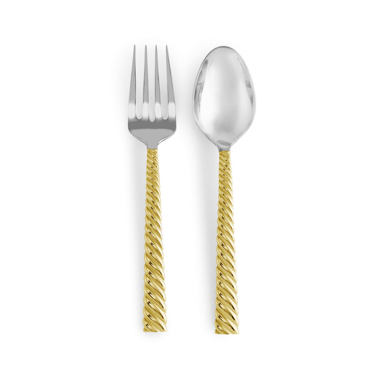 Twist Serving Set - Gold