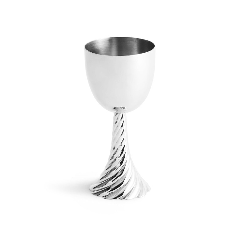 Twist Kiddush Cup - Silver