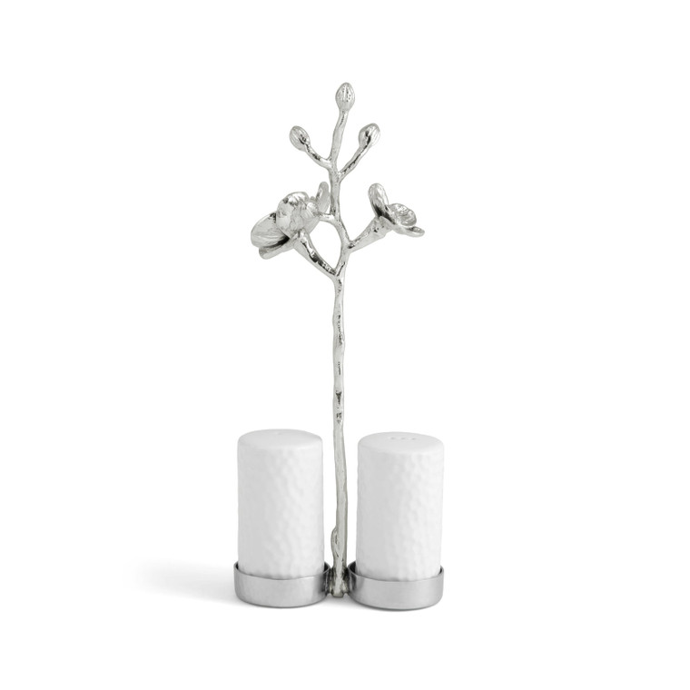 White Orchid Salt & Pepper Set - White