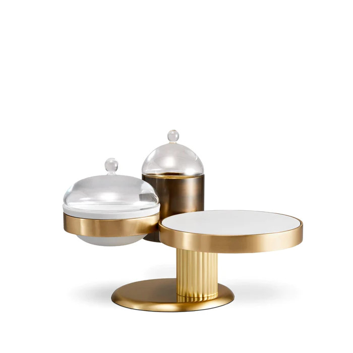 Kelly Behun High Rise Server Brass- Small
