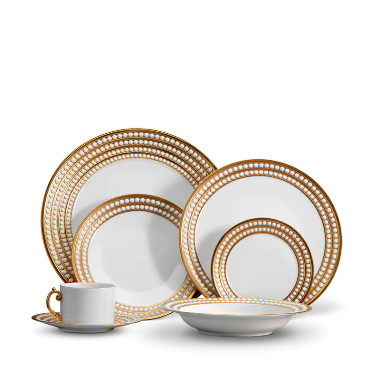 Perlée Dinnerware Set Gold