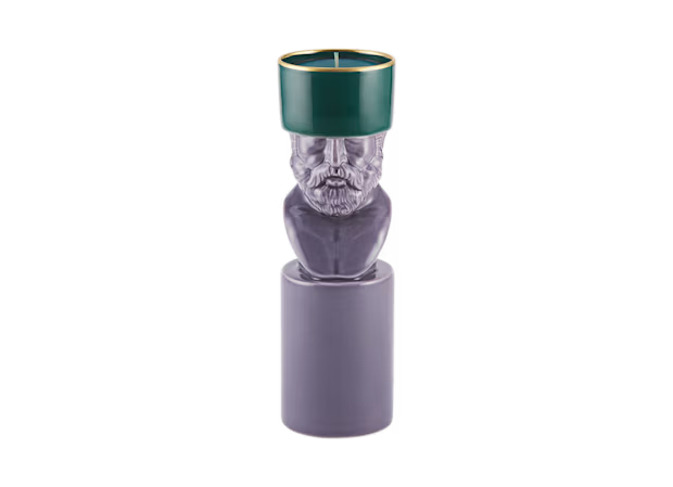 CANDLEHOLDER IL LETTERATO LAVANDER WITH CANDLE