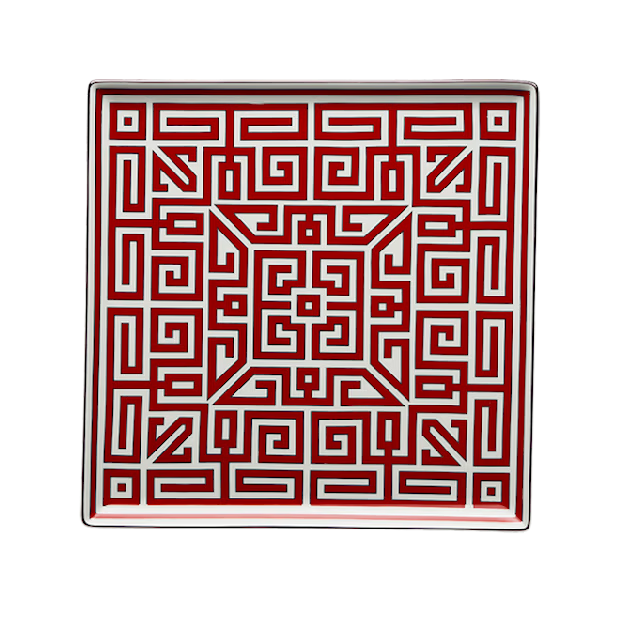 SQUARE PLATE SCARLATTO