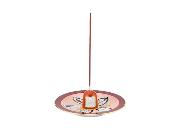 INCENSE BURNER IL FRATE RED CLAY WITH STICKS