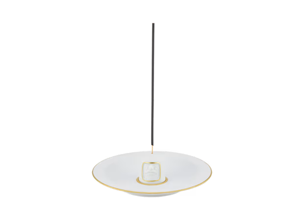 INCENSE BURNER IL FRATE PURE WHITE WITH STICKS